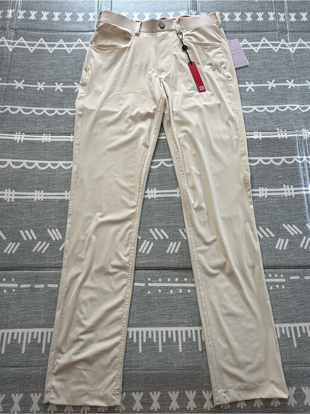 Redvanly Kent Pull-On Pants in Oat